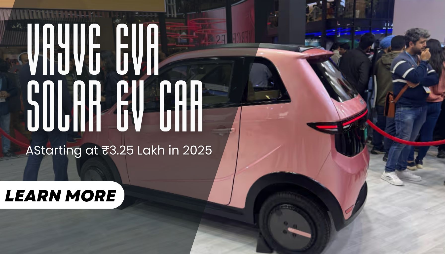 Vayve Eva Solar Electric Car Affordable EV Starting at ₹3.25 Lakh in 2025